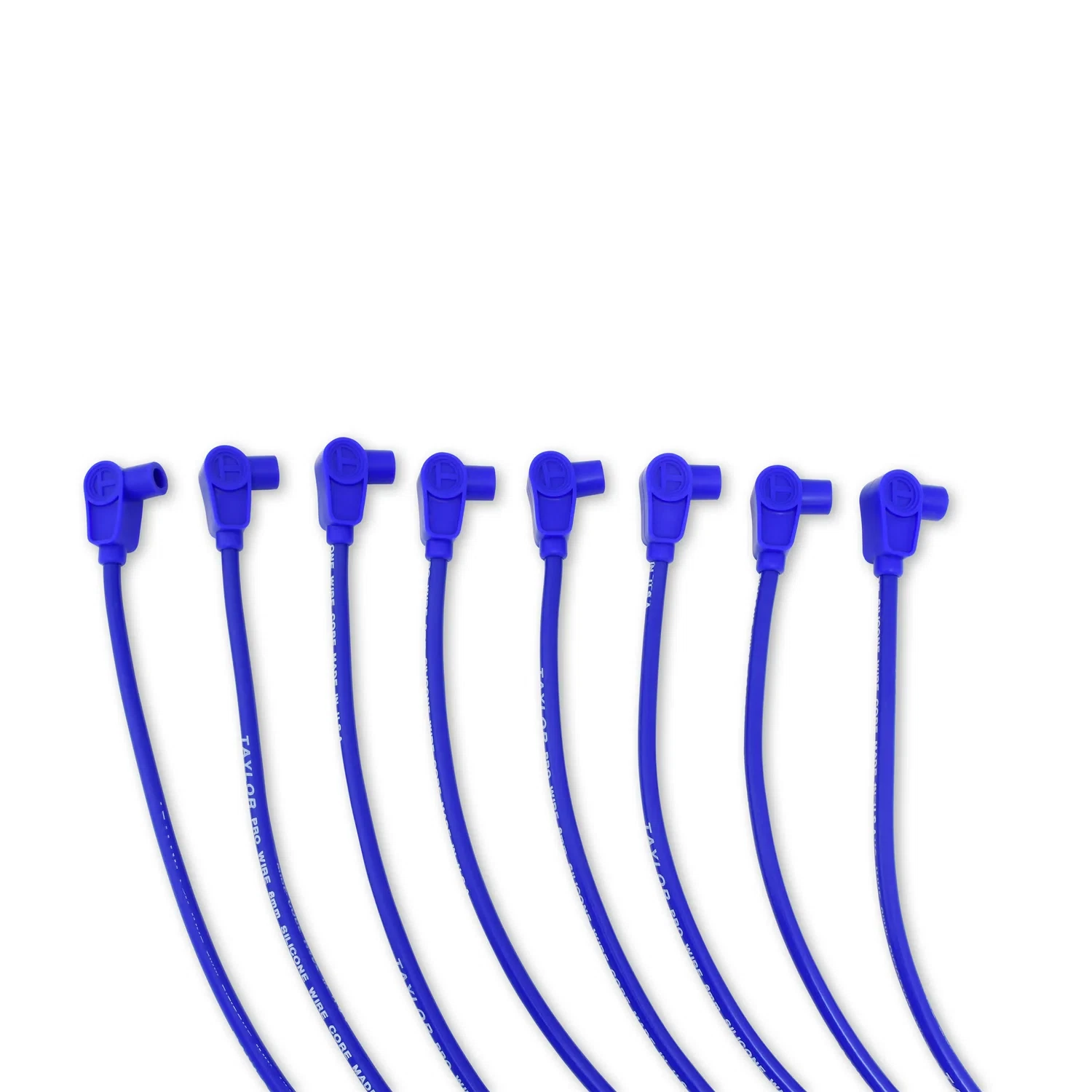 Spark Plug Wire Set Universal 8mm Silicone 90_ 0 ohm_ft Prowire Solid Blue 70660